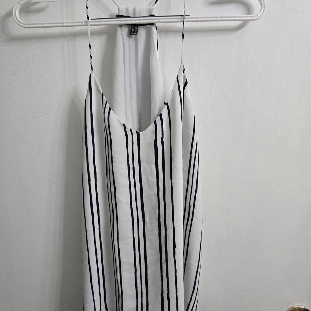 Preppy Striped Black and White Tank Top
